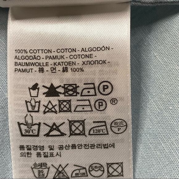 Levi’s Made and Crafted Chambray Splash Dress Womens Size 0 Blue with Pockets - Picture 13 of 14